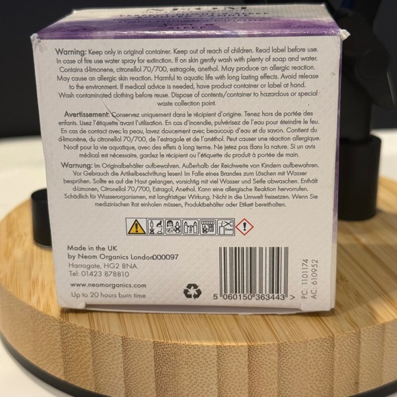 Neom Organics • London • Perfect Night's Sleep Scented Candle • 75g Lavender NIB - Picture 5 of 5